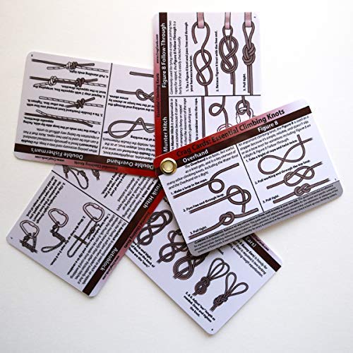 Portable Waterproof Climbing Knot Cards - 19 Essential Knots