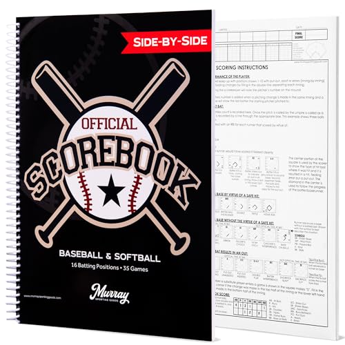 Baseball & Softball Scorebook - Side-By-Side, 35 Games