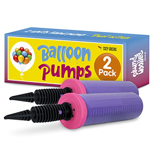 Handheld Balloon Pump - 2-Way Dual Action Inflator, 2 Pack