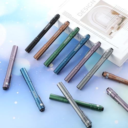 Rossesay 36-Pack Colorful Aluminum Pocket LED Pen Lights with Clips – 5.51in Mini Flashlights for Camping, Hiking, Emergency