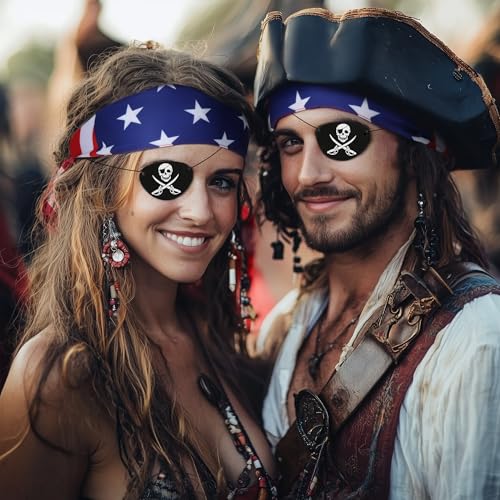 Pirate Costume Accessory Set - Red and White
