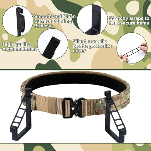 Heavy Duty Metal Molle Hooks 2-Pack for Tactical Gear & Hunting Accessories
