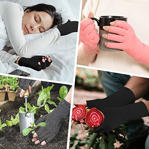 Arthritis Compression Gloves for Pain Relief - Medium Brown & Grey