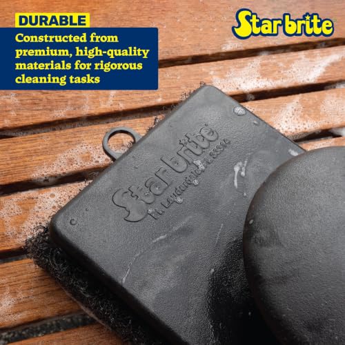 Star Brite Coarse Black Scrubber Pad - One Size, Heavy Duty Cleaning
