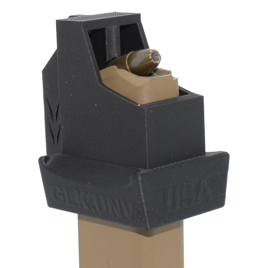 splash n color Magazine Speed Loader for The Glock 17 19 22 23 26 27 31 32 33 34 35 37 9mm, 40 S&W & .357 SIG - Single Flange - Carbon Fiber