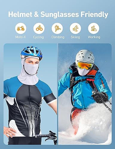 Ski Mask Balaclava - Windproof UV Protection - White