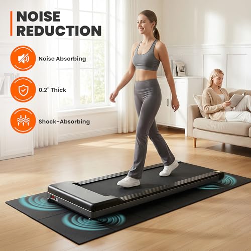 High-Density Treadmill Mat for Carpet & Hardwood Floors - Foldable, Non-Slip, Waterproof