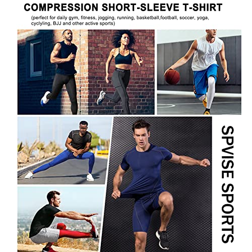 Short Sleeve Compression Shirt for Men - Purple, Small