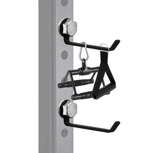 LHERUT Squat Rack Barbell Holder, 4pcs Hook Attachments - Power Rack Storage Accessories, Resistance Band Holder