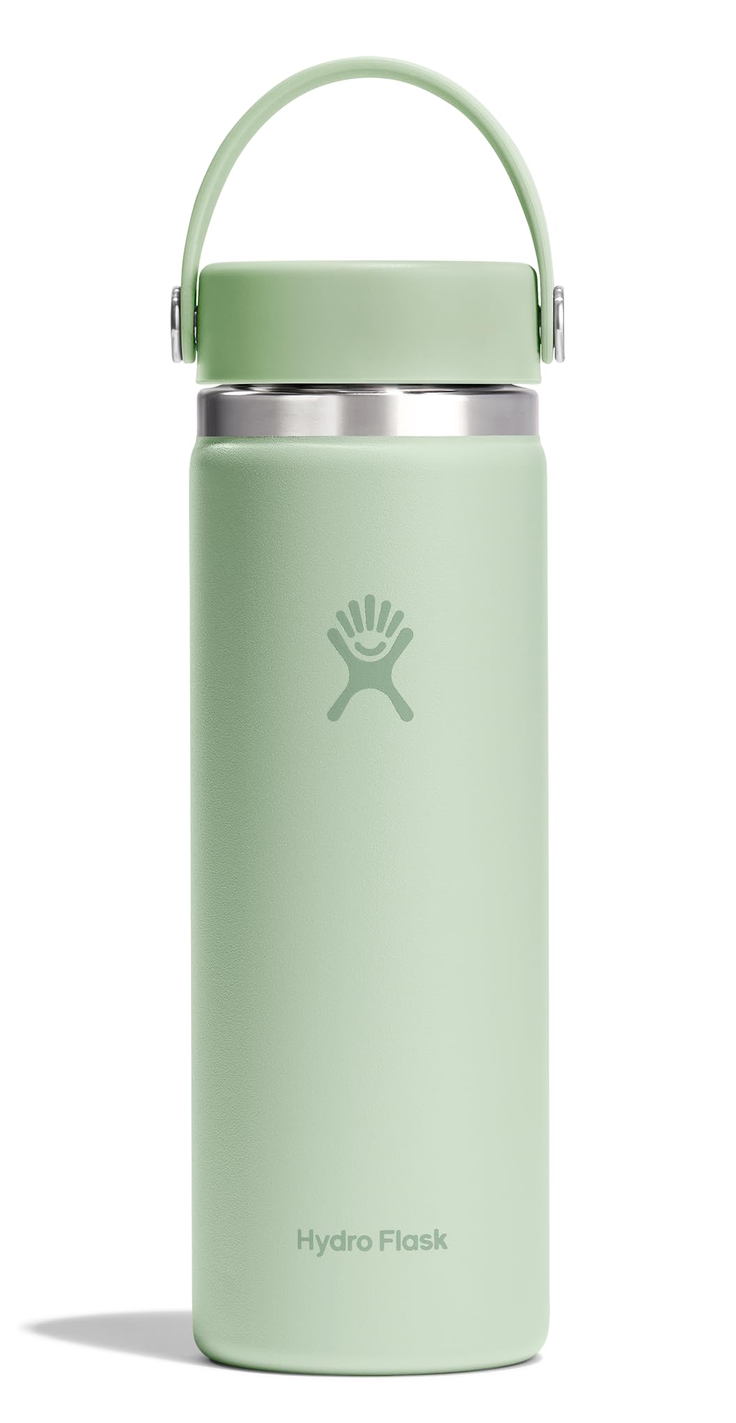 Hydro Flask Water Bottle - Insulated Stainless Steel - Wide Mouth Flex Lid, Non Spill, Leakproof and Refillable in 20 Oz Aloe Green