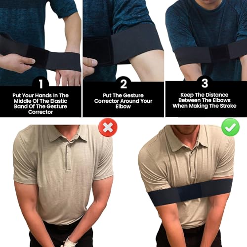 Golf Swing Training Aid Connector Band - Dark 2-Pack