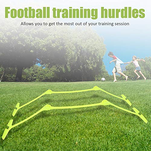 Adjustable Soccer Training Hurdles - 2 Pack Speed Aids, Yellow