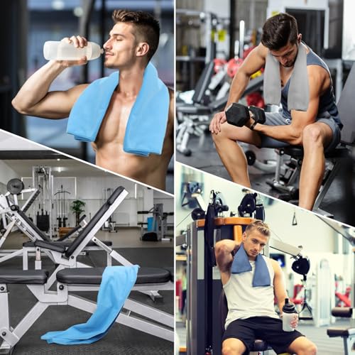 Yaozoon 3 Pack Microfiber Gym Towels Quick Dry Sweat-Absorbent Workout Towels
