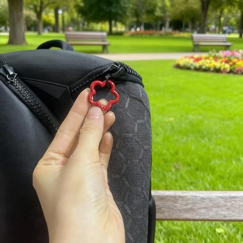 11Pcs Colorful Flower-Shaped Aluminum Alloy Carabiner Clips for DIY Crafts