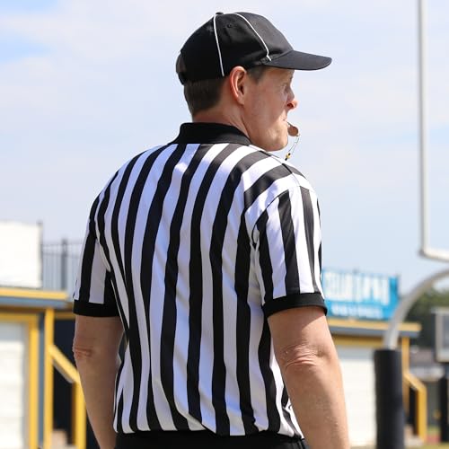 Men's Collared Referee Shirt Bundle - Large Shirt, Hat, Flag & Whistle