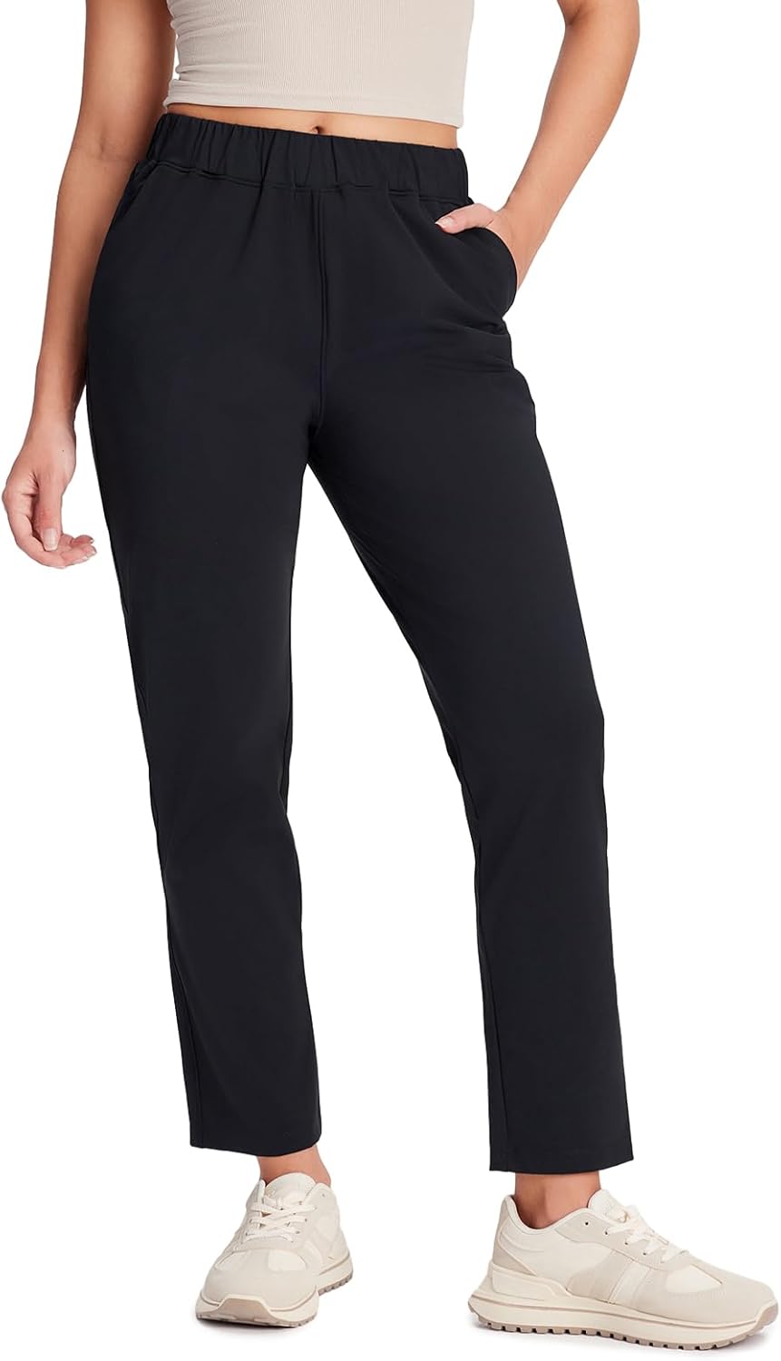 Yogipace 7/8 Stretch Ankle Pants - Women's Tapered Work Pants with Pockets | Petite, Regular, Tall Sizes