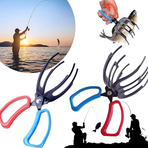 2Packs Fish Lip Grippers - 3 Claw Fishing Pliers Catch & Release Control