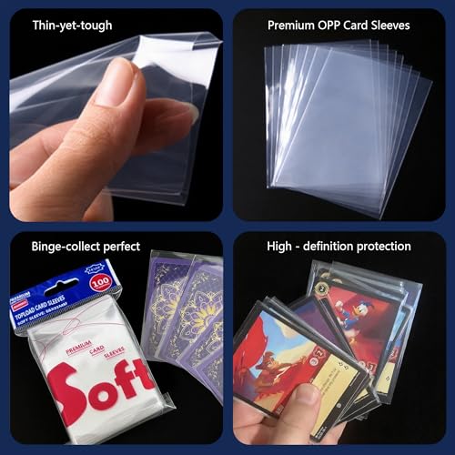 1000 Premium OPP Card Sleeves - 2.5"x3.5" for Trading Cards