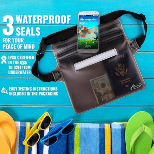 Waterproof Fanny Pack with Touch Screen Pouch for Travel