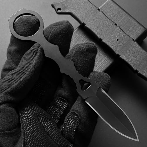 Ccanku Fixed Blade Knife Style B - D2 Steel, Portable Kydex Sheath, Outdoor Survival & Camping
