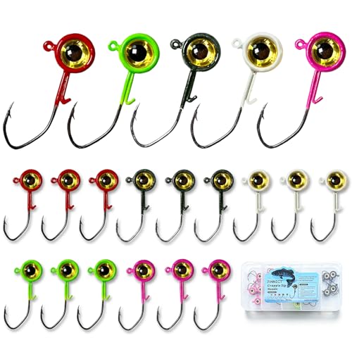20/40Pcs Crappie Jig Heads for Bass, Perch 1/32-1/8oz