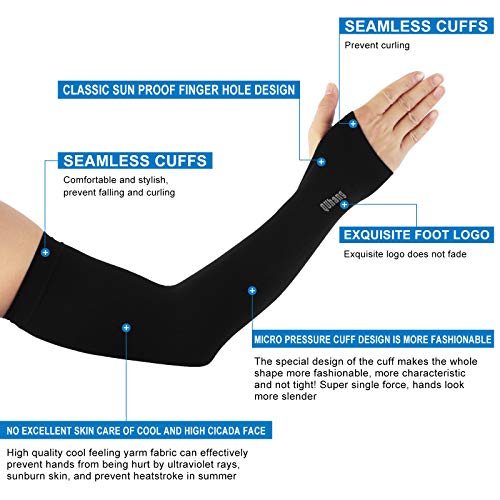 Unisex Arm Compression Sleeves with UV Sun Protection & Thumb Hole