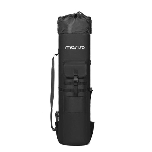 MOSISO Fishing Rod Case Bag, Fishing Pole Holders, Waterproof Large Capacity Tackle Gear Organizer Travel Carry Case Shoulder Storage Bag with 5 Poles Tackle, Black