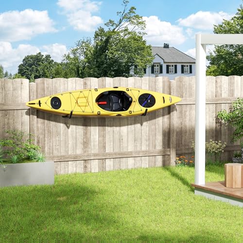 Heavy Duty Wall Mounted Garage Storage Hooks - 120 LB Capacity for Kayaks, Ladders, Bikes