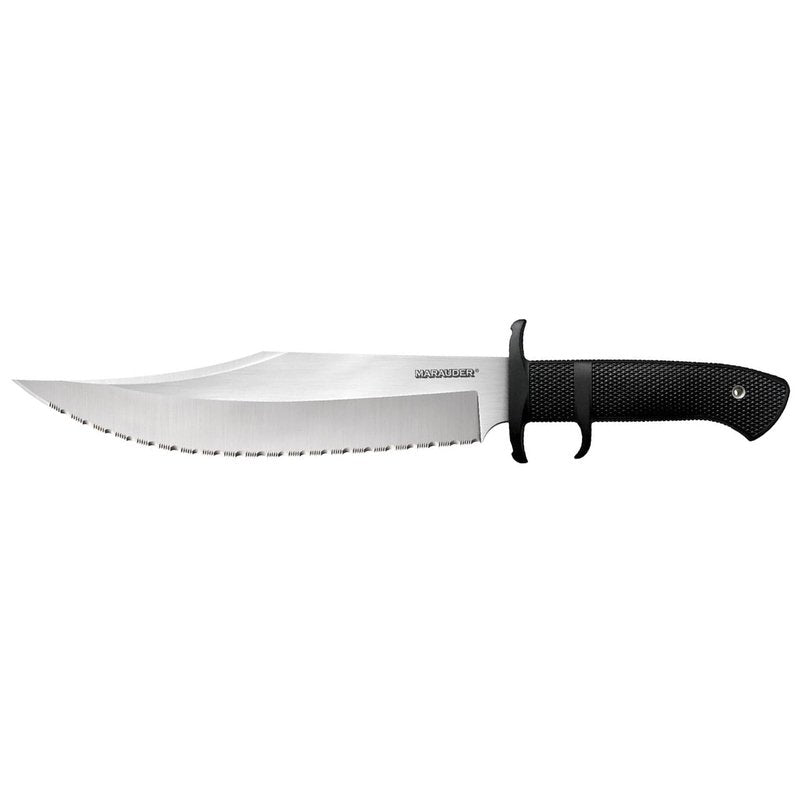 Cold Steel Marauder Fixed Blade Tactical Bowie Knife with Sheath, Serrated