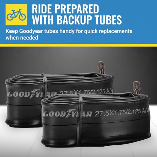 Bicycle Tube 27.5 x 1.75/2.125 - Durable Butyl Rubber for Cycling