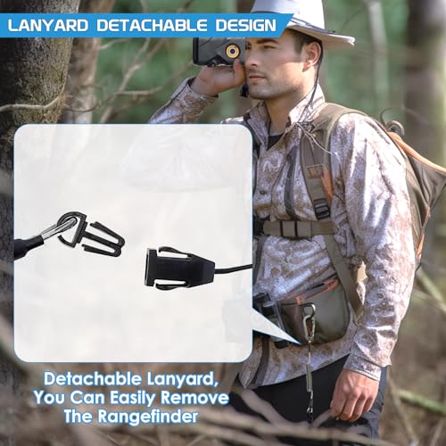 Rangefinder Tether - Retractable Lanyard Cord for Hunting - Black