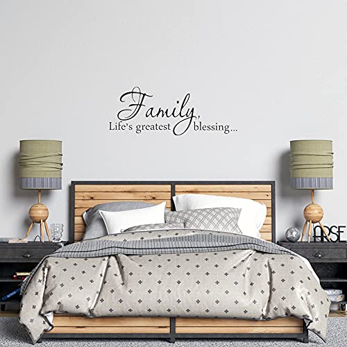 Family Life's Greatest Blessing Vinyl Wall Decal - 22 x 8.3 Inch