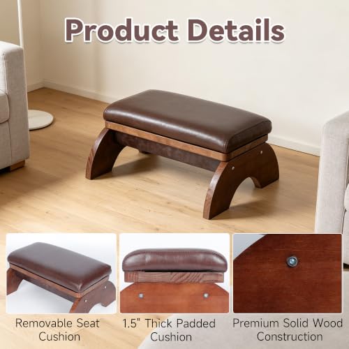 Prayer Kneeling Bench with Thick Cushion - Comfy Meditation Stool