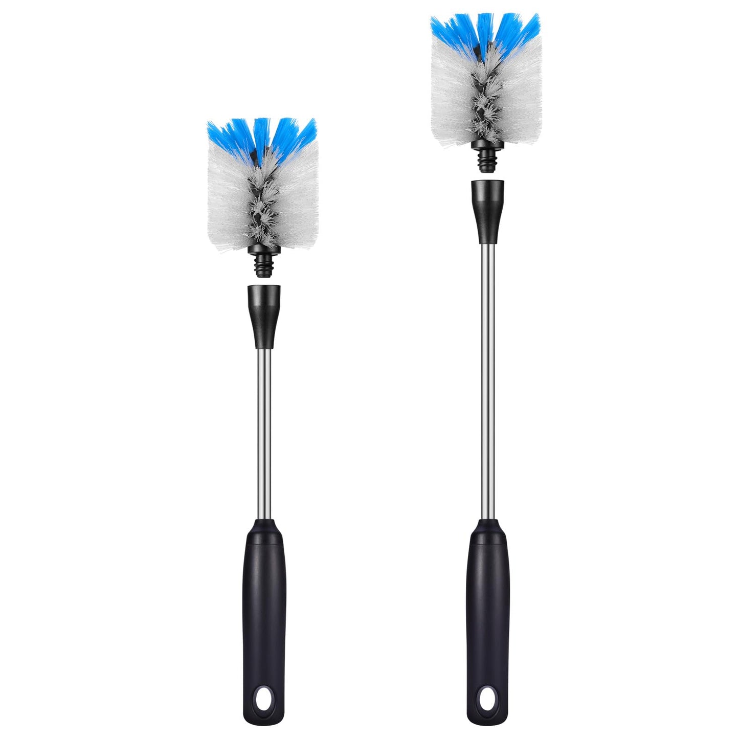 MOSOLAN Stainless Steel Bottle Brush with Replaceable Head, 13 in - 15 in