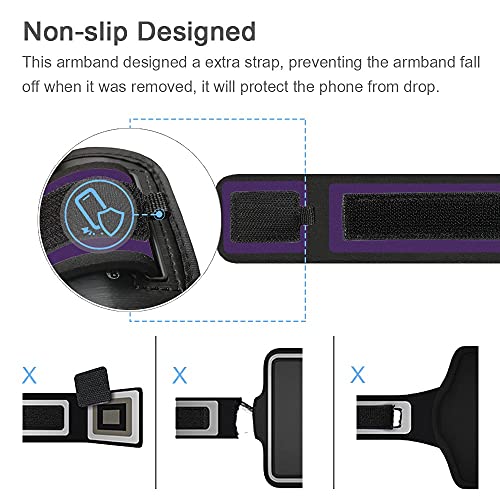 iPod Touch Armband - Purple, Touch Screen Compatible, Key Holder