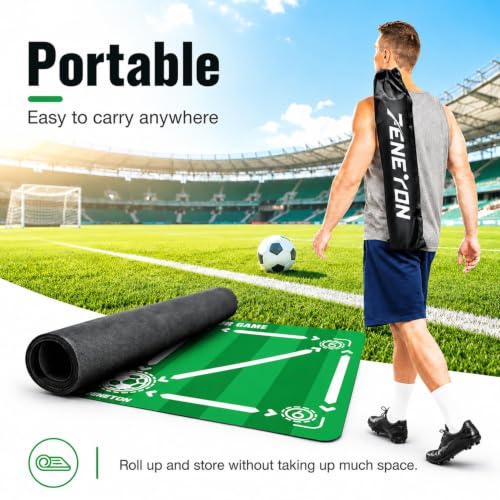 Peneyon Soccer Training Mat 47 x 31 in – Court Size, Non-Slip Indoor Practice & Agility