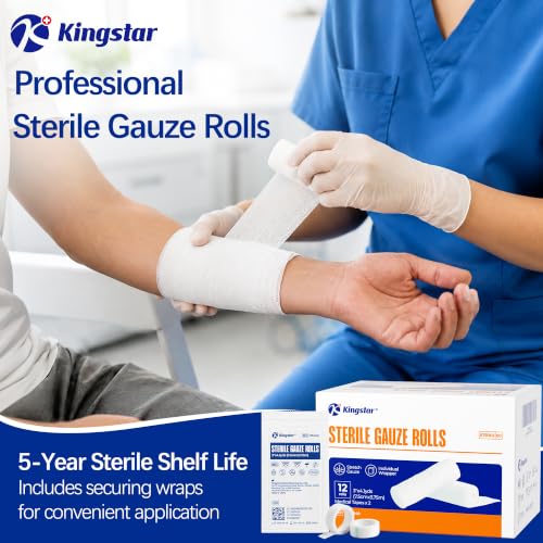 Sterile Gauze Roll 3" x 4.1 Yards - 12 Individually Sealed Rolls