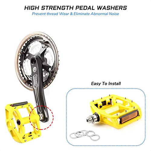 Stainless Steel Bike Pedal Washers - 10 Pack for Enhanced Stability