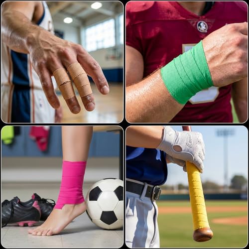 Premium Athletic Tape - 1.5" x 45 Feet - Easy Tear, Strong, Latex Free - Black