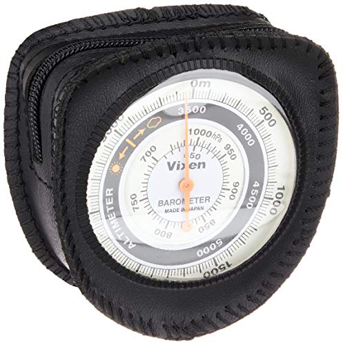 Analog Altimeter with Barometer - Compact Portable Black