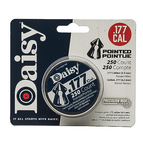 Pointed Air Rifle Pellets - 7.2 Grain .177 Caliber - 250 Count Tin