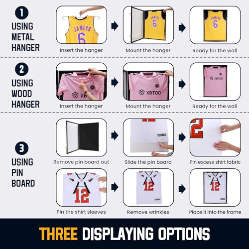 Large Shadow Box Display Case for Sports Jerseys - 98% UV Protection