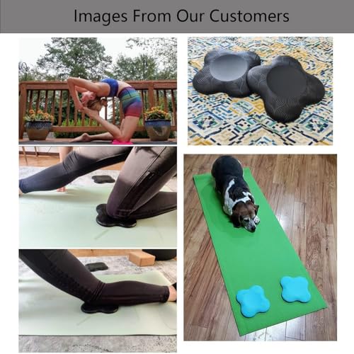 Yoga Knee Guards - Thick Foam Pads for Kneeling & Meditation - Grey