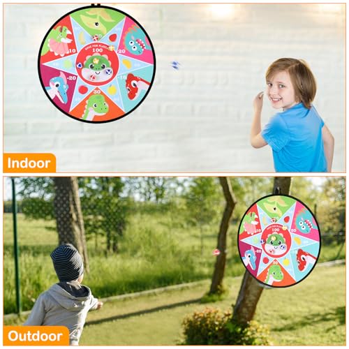 28" Large Kids Dart Board Set with Sticky Balls - Indoor & Outdoor Fun