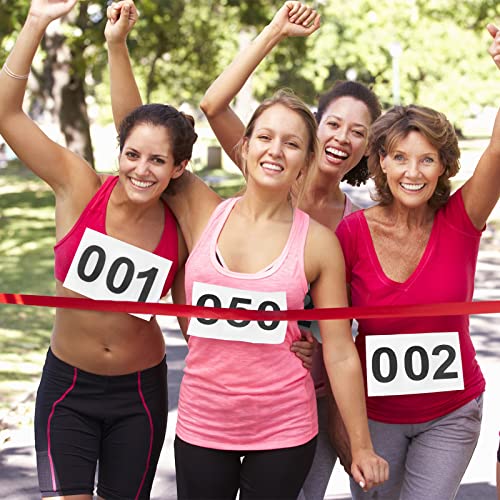 Outink Race Bibs Waterproof Running Numbers with Safety Pins - 101-200 Variation, 50 or 100 Pack, 7.9x5.9 Inches