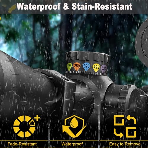 Rifle Scope Turret Stickers - 10 Sheets with 370 Labels