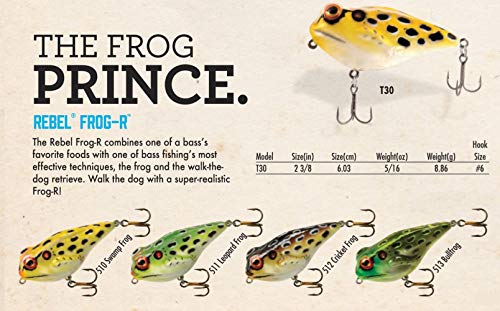 Topwater Fishing Lure - Rebel Frog-R, 2 3/8 Inch, 5/16 Ounce - Leopard Frog