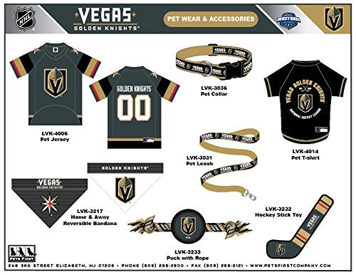 Las Vegas Golden Knights Dog Collar - Medium (12-18" L x 0.62" W)