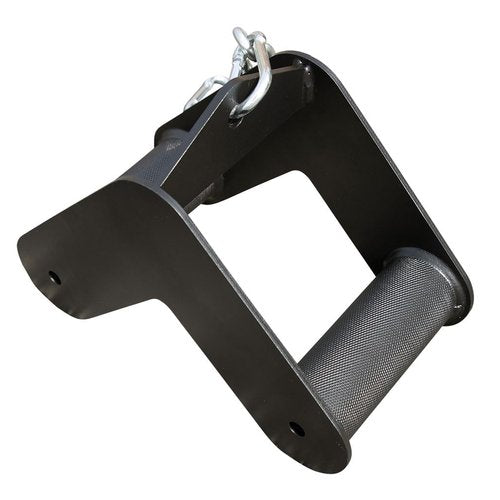 Body-Solid Tools (MB502FG) Seated Row Handle Features Fat Knurled Grip, Compatible with Gym Weight Machines and Exercise Equipment (Midnight Black)