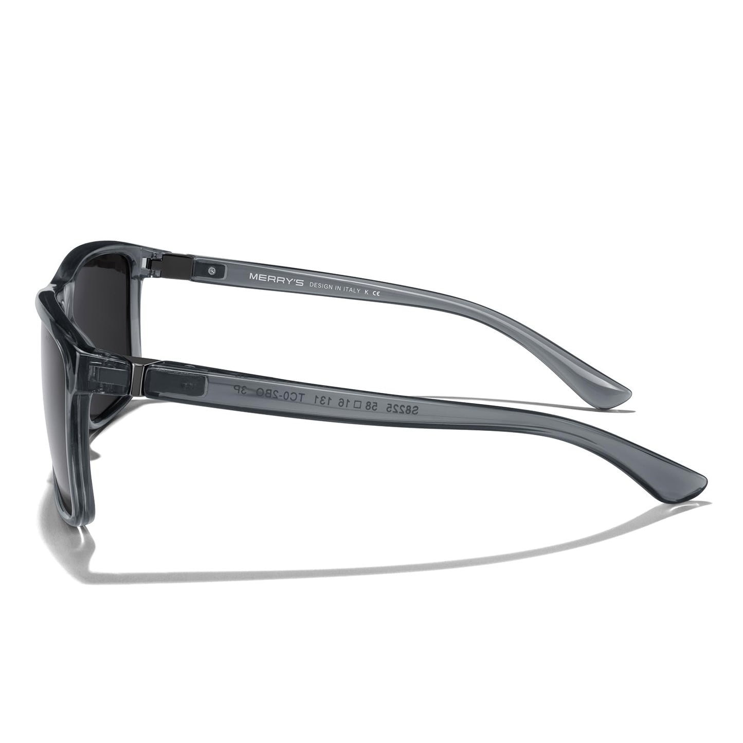 MERRY'S Rectangular Polarized Sports Sunglasses for Men Women Cycling Driving Fishing UV400 Protection S8225